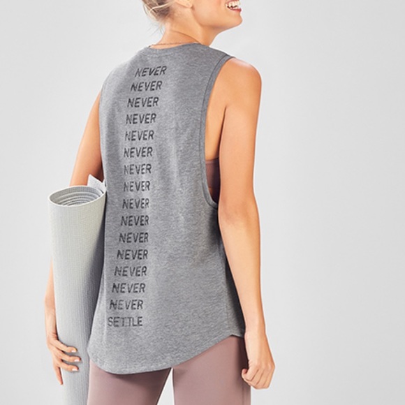 Fabletics Tops - BRAND NEW!! Never settle tank Fabletics Tops - BRAND NEW!! Never settle tank
